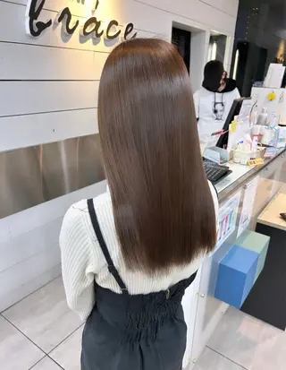 セミロング 縮毛矯正✖髪質改善 仁木伸明のヘアスタイル
