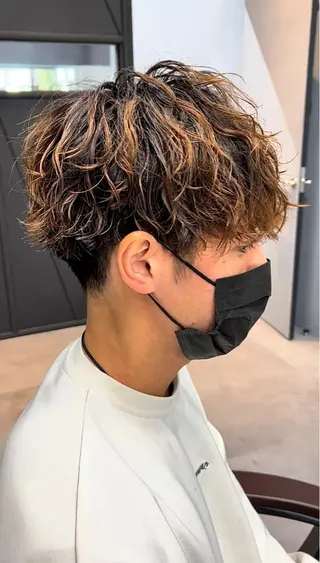 ショート パーマ メンズ 🦩パーマン🦩佐藤 航太のヘアスタイル