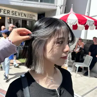 ミディアム カラー ヘアアレンジ 🎀モテ暖色× エクステ🎀あかりのヘアスタイル