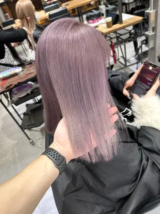 セミロング カラー KEISUKE🐶 カラー✨エクステのヘアスタイル