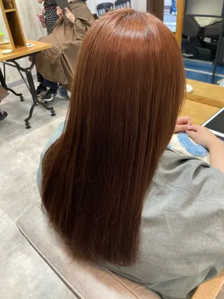 ロング 暖色カラー💞 菊地しおんのヘアスタイル