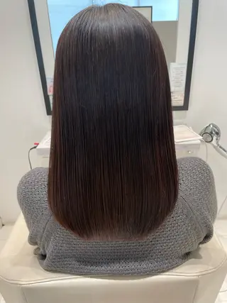 セミロング パーマ k-twoたき✨艶感 カラー／美髪矯正のヘアスタイル