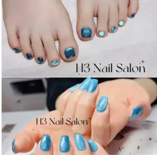ネイル H3 Nail Tsuki🦋💙のネイルデザイン