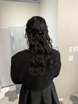ロング ヘアアレンジ ブリーチ/アレンジ 天満/chihiroのヘアスタイル