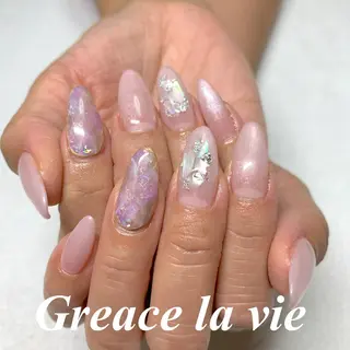 セミロング カラー キッズ ネイル Greace  la vieのネイルデザイン