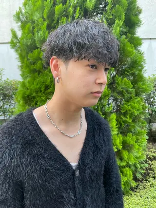 ショート カラー パーマ ヘアアレンジ メンズ 亀井隆汰/メンズ専門 パーマ特化美容師のヘアスタイル