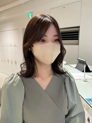 ミディアム カラー 透明感カラー🫧 nanohaのヘアスタイル