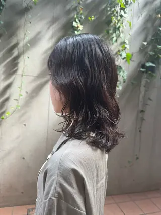 ミディアム 大人可愛い♡コテ巻き パーマ🌼杉田 萌恵のヘアスタイル