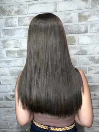 ロング カラー ヘアアレンジ トッチ 艶髪髪質改善のヘアスタイル
