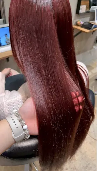 カラー 紅/博多ブリーチ/ ハイトーン/透明感のヘアスタイル