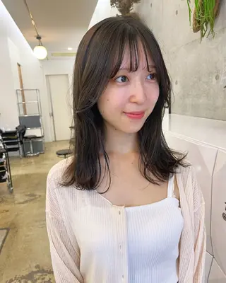 セミロング カラー 暖色カラー/ピンク カラー/HARUKAのヘアスタイル