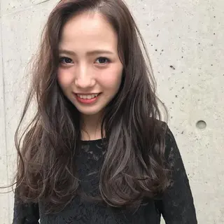 セミロング カラー 韓国レイヤーカット 🧸ベージュカラーのヘアスタイル