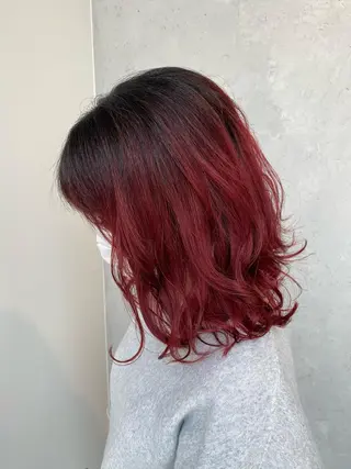 ミディアム カラー ヘアアレンジ 【艶髪×韓国風】 毛流れ職人 RYOのヘアスタイル
