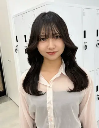 ロング 韓国風レイヤーカット 松葉翔のヘアスタイル