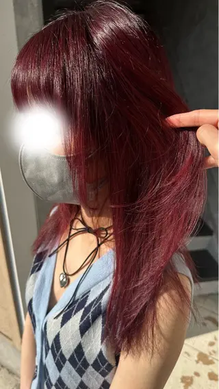 ロング カラー Mayo/ダブルカラ メンズカット/カラーのヘアスタイル