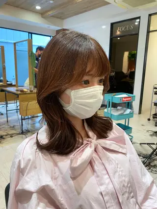 ミディアム 韓国トレンドヘア しゅーやのヘアスタイル