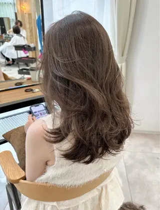 ミディアム カラー 透明感カラー🌿/ 髪質改善カラー/カナのヘアスタイル