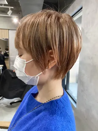 ショート カラー ボブ　ショート 特化 迫田紘史のヘアスタイル