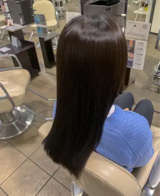 ロング カラー 地毛風ストレート/ 髪質改善/榎本流行のヘアスタイル