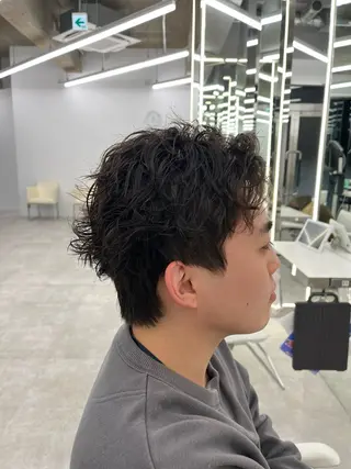 パーマ メンズ 森龍馬 メンズ専門美容師のヘアスタイル