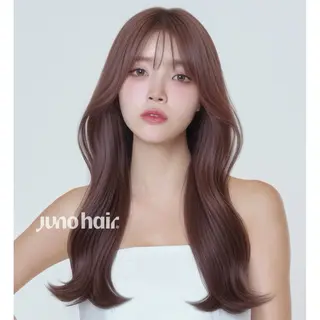 ロング カラー パーマ 韓国レイヤー🪽 無重力パーマナツキのヘアスタイル