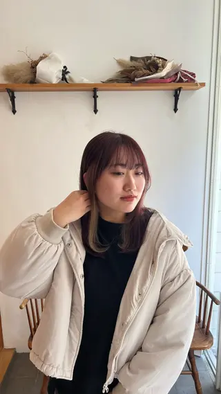 ミディアム カラー ミディアムレイヤー/ 艶カラー🎀 emiのヘアスタイル