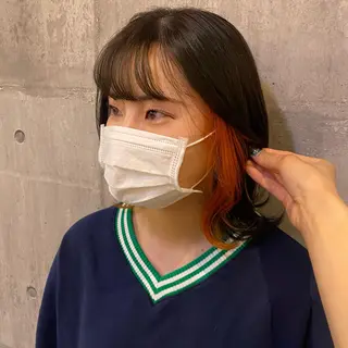 ミディアム カラー 比嘉 陽のヘアスタイル