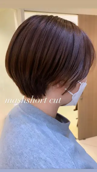 ショート 似合わせカラー/艶 髪質改善/ヨシザキのヘアスタイル