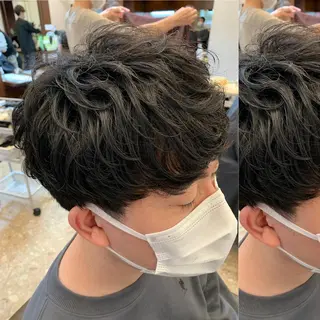ショート パーマ メンズ 三ツ井凌 【ヘアケアサロン】のヘアスタイル