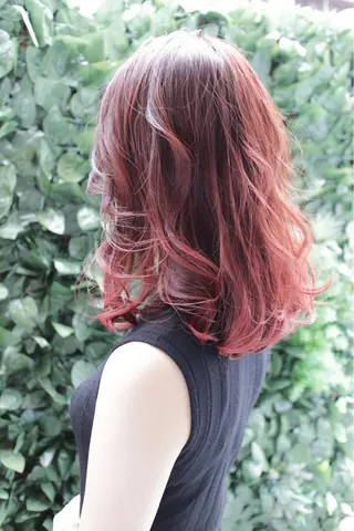 ミディアム カラー ヘアアレンジ 吉本 知弘のヘアスタイル