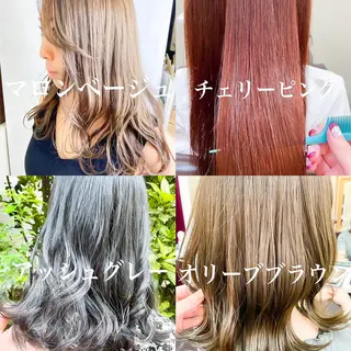 セミロング カラー 髪質改善&韓国風特化 型サロン ミシェリーのヘアスタイル