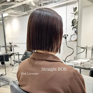 ショート カラー 切りっぱなしBOB 職人💜Anzuのヘアスタイル