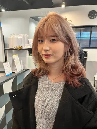 セミロング カラー dogstar小林諒 パーマ/レイヤーのヘアスタイル