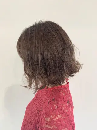 ミディアム カラー パーマ ヘアアレンジ 加藤 綾華のヘアスタイル