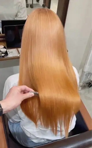 ロング レイヤーカット/韓国 /艶髪/ダブルカラーのヘアスタイル