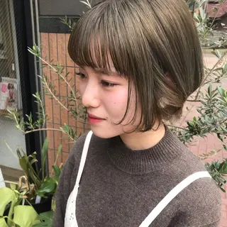 ショート カラー レイヤー/顔周り /AKARIのヘアスタイル