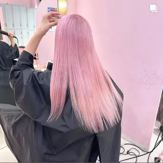 セミロング カラー ❄️💛エクステ ブリーチ❄️yukiのヘアスタイル
