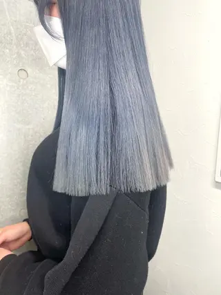 ミディアム カラー ヘアアレンジ 🌷FUKA🌷 まろやかハイトーンのヘアスタイル