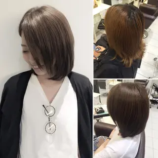 ショート カラー 髪質改善/ 艶髪カラー/益田直幸のヘアスタイル