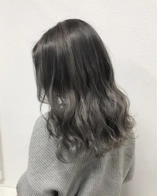 セミロング カラー ヘアアレンジ GiseL天神カラー 髪質改善/ブリーチのヘアスタイル