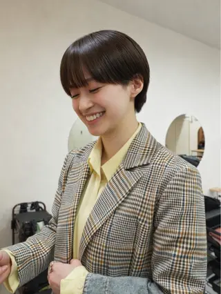 ショート カラー トレンドと似合わせ/ マンツーマン/西上楓のヘアスタイル