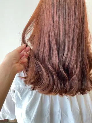 ロング カラー 縮毛矯正/酸性 おかにわみりのヘアスタイル