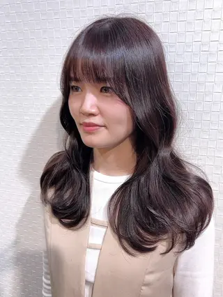 セミロング カラー 柔らか垢抜けｶﾗｰと ｶｯﾄ🫧ASUKAのヘアスタイル