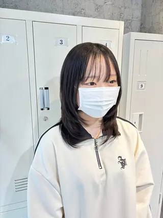 セミロング カラー 韓国髪質改善艶カラー /レイヤー/miyuのヘアスタイル