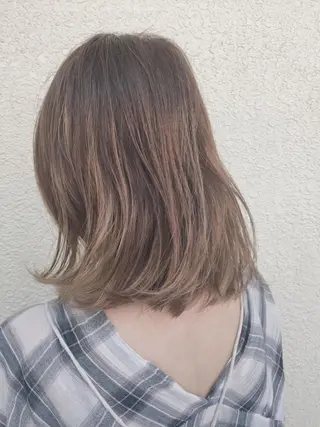 ミディアム カラー パーマ ヘアアレンジ 【白髪ぼかし 専門GBG】自由が丘のヘアスタイル