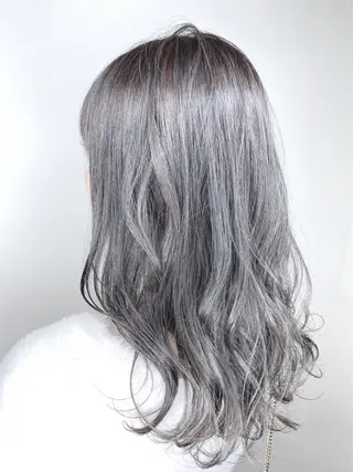 ロング カラー ヘアアレンジ フェザーパーマ/ ダブルカラー/藤田のヘアスタイル