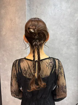 ロング ヘアアレンジ _WHITE 天神店 YUMEKA🐻のヘアスタイル