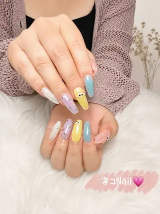 カラー ネコ Nailのネイルデザイン