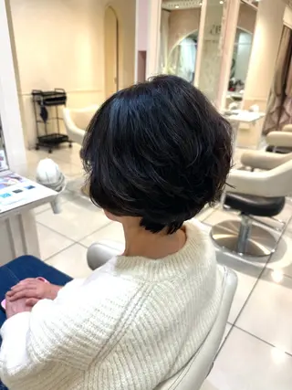 ショート カラー ツヤ重視 ワンカラー🫧Mioのヘアスタイル