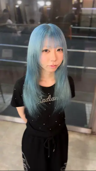 ロング uda 抜きっぱなし /最高級エクステのヘアスタイル